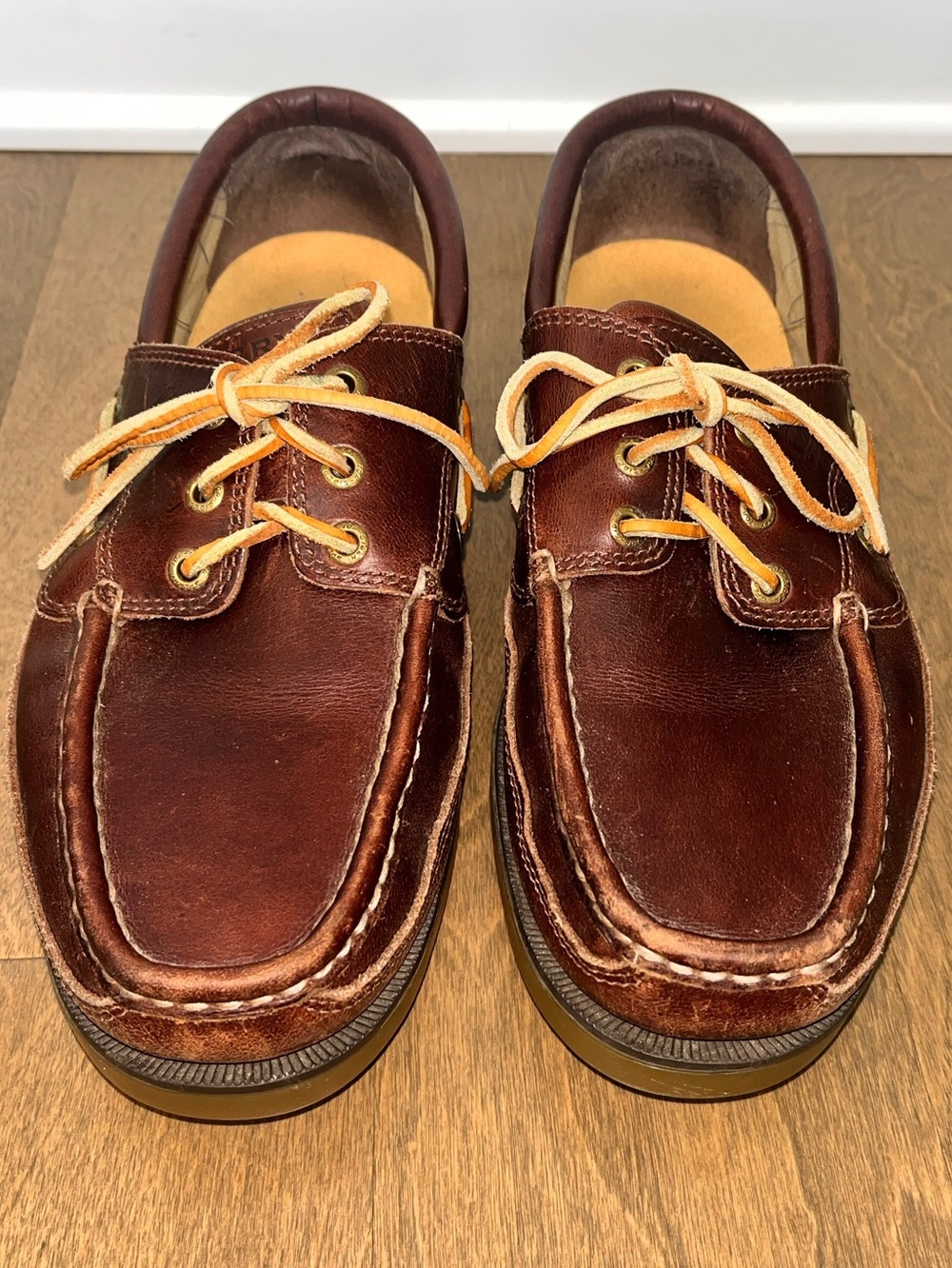 Sperry Top-Sider Gold Cup Men's Brown Leather Boat Shoes Vibram US 10.5 M